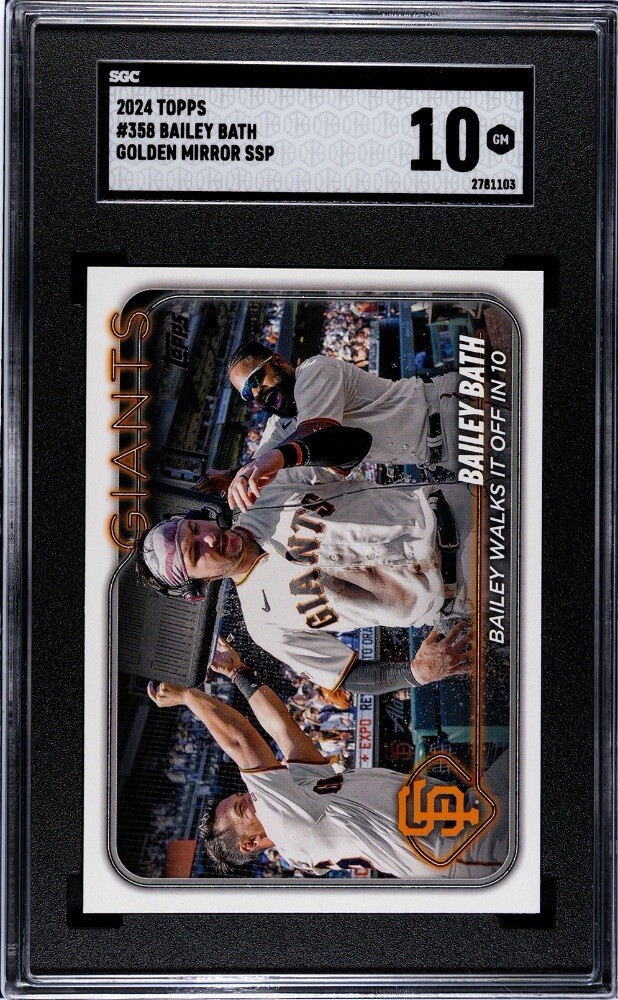 2024 Topps Series 2 #358 Bailey Bath Golden Mirror SSP SGC 10 POP 1
