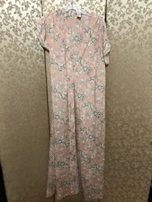 Christian Dior Vintage Pink Floral Lace Trim Robe Size Medium M