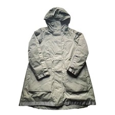 Nwot Lululemon Grey Goose Down Feather Parka Jacket Hooded Green Size 4 Women