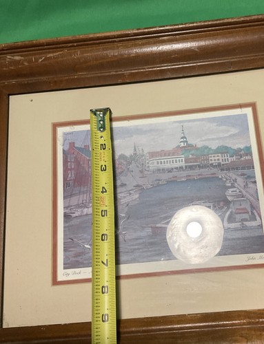 VTG John Moll City Dock Annapolis Print 14.5” X 17.5” Framed - Picture 10 of 16