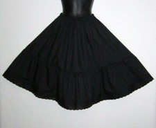 PLUS size Black Cotton Petticoat Various sizes and Lengths from 23" to 40"
