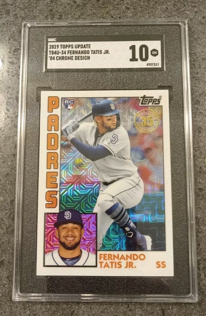 2019 Topps Update Silver Pack Fernando Tatis Jr 1984 Chrome Rookie RC SGC 10 Gem