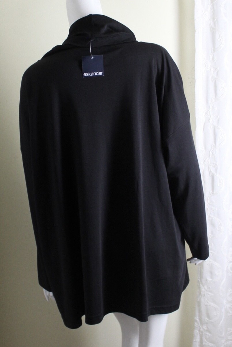 Tunique Longue Eskandar Noir Pima Cotton - Taille Unique, Avec Poche - NWT