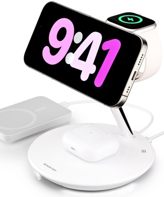 4 in 1 Charging Station - Ultimate 55W Max Output, Up to 15W Fast Charging St...