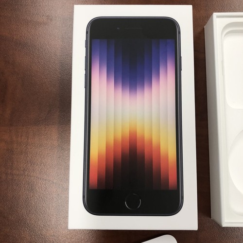 EMPTY BOX ONLY Apple iPhone SE (3rd Generation) Midnight, 64GB, A2595, MMX53LL/A - Photo 2 sur 9