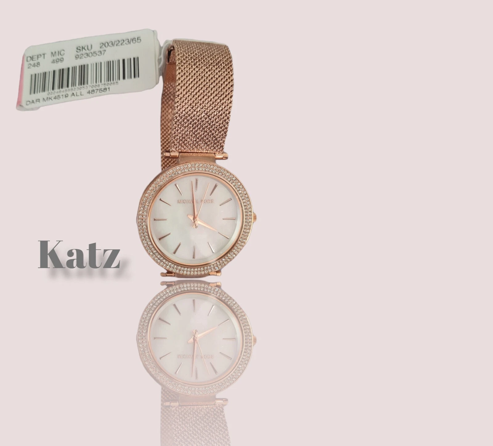 Orologio da polso donna Michael Kors MK 4519 DARCI al quarzo cinturino oro rosa