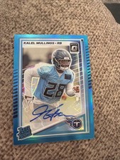 2025 Panini Donruss Optic Kalel Mullings Titans Blue Optic Auto #262 /299