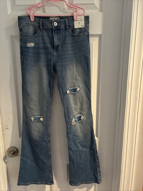 Abercrombie Kids Jeans, Flare Jean, Medium Wash, Size 15/16, New