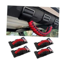 HZEL 4PCS Roll Bar Handles Compatible with Wrangler JK/JL/TJ | 4 Pieces Red