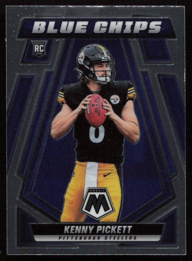 Kenny Pickett 2022 Panini Mosaic Blue Chips #BC-1 RC Pittsburgh Steelers