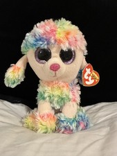 Ty Beanie Boo Rainbow The Poodle With tag DOB Nov 10