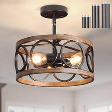 Semi Flush Mount Ceiling Light, 3-Lights Modern Farmhouse Ceiling Lighting Fi...