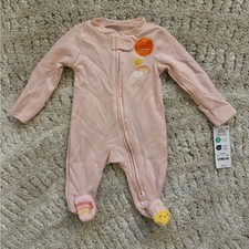Carters 2-way zip long sleeve thermal one piece footie NB NWT