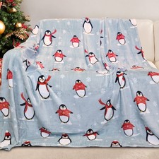GOGREEN Soft Christmas Throw Blanket Fleece Microfiber Throw for Christmas Decor