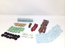 Glass Beads Round Square Flat Mixed Color Vase Fillers Iridescent Clear 166 Pcs