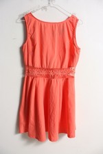 AX Paris Womens Open Waist Mini Dress - Coral - Size 12 (h21)