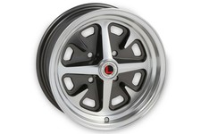 Legendary Wheels Magnum 400 - 14 x 6 in. - 4 x 4.5 - 3.75 bs - Charcoal/Machined
