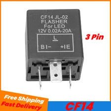Turn Signal Hazard LED Flasher Relay CF14 3Pin JL-02 Fix Fast Hyper-flash Blink