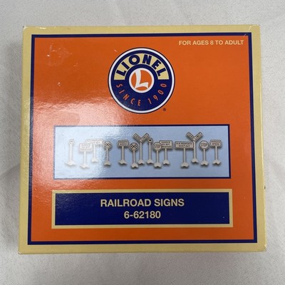 Lionel Trains 6-62180 O/0-27 Gauge Railroad Signs Set of 14