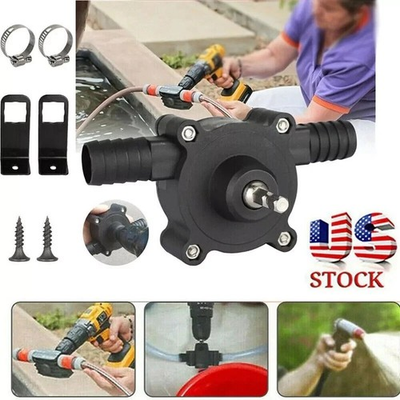 #ad Home Electric Drill Drive Self Priming Pump Water Oil Fluid Transfer Pumps Tools $8.89
