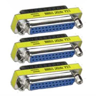 3x DB25 D-SUB 25-Pin Male to Female Port Saver Gender Changer Adapter Converter