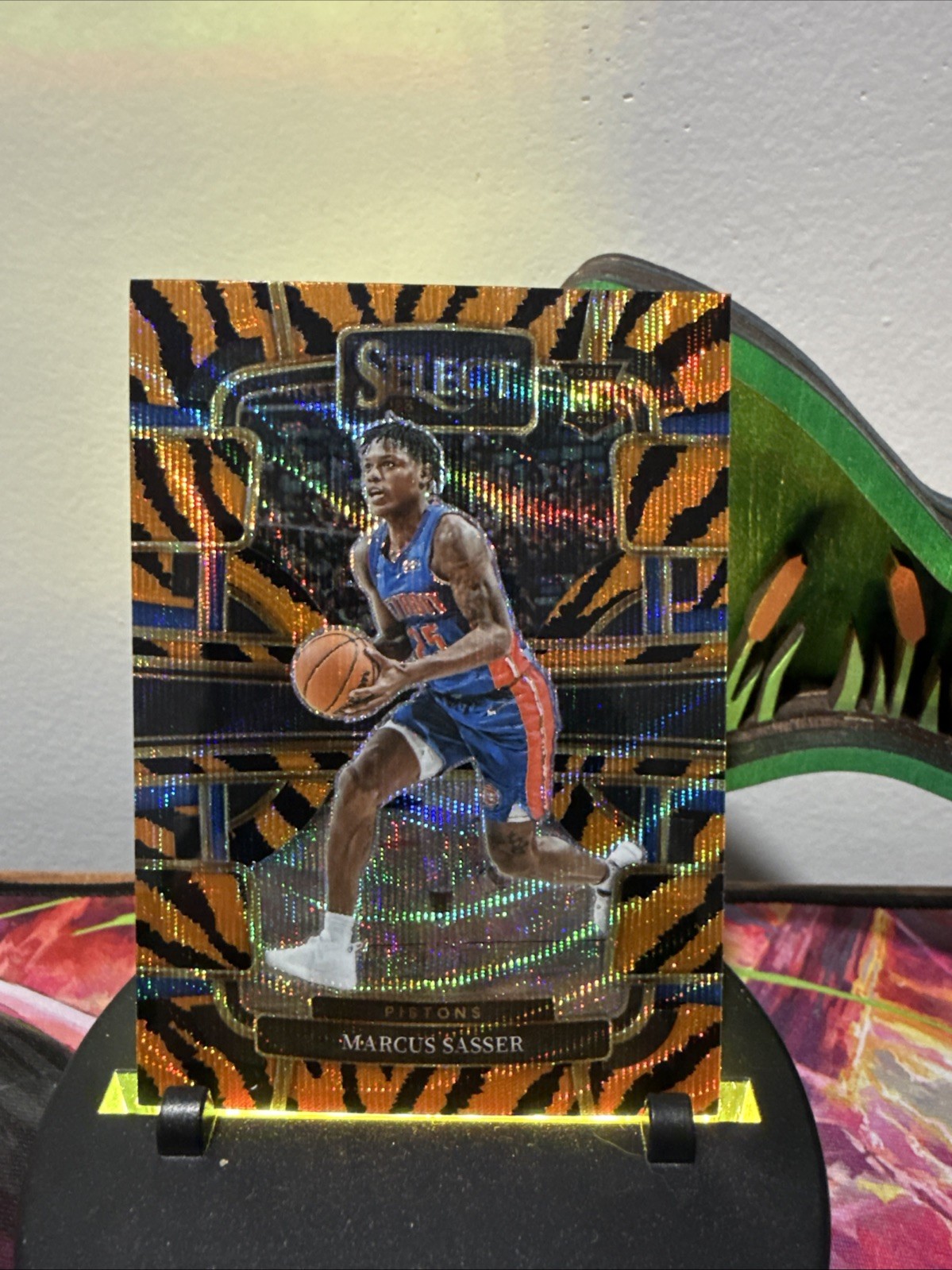 2023-24 Panini Select - Concourse Marcus Sasser #70 Tiger Stripes Prizm (RC)