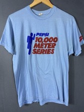 Vintage 1989 Pepsi Series T-Shirt Men  s Large Screen Stars Single Stitch Blue