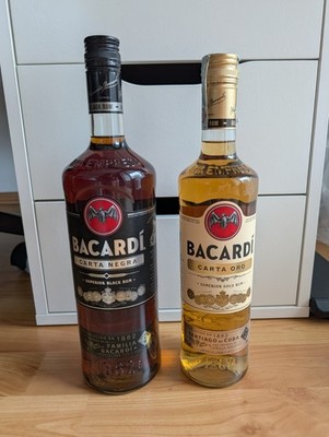 NEU 2x Bacardi Carta Nega Oro 1l 0.7l Rum Black Gold