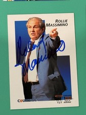 Hand Signed 1992 Courtside Flashbacks Rollie Massimino RV Villanova UNLV IP Auto