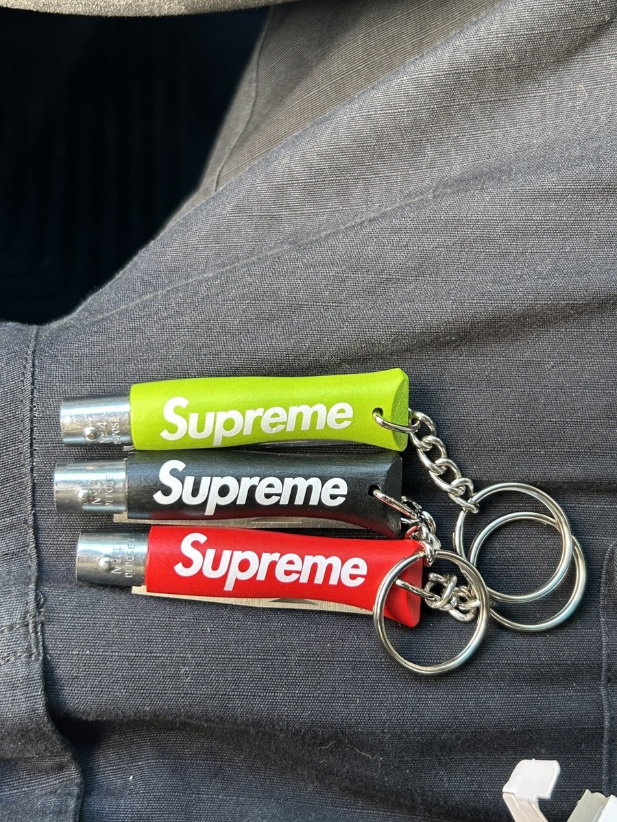 Supreme Opinel No. 4 Folding Knife Keychain Black Green Red The