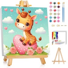 bleihum Animal Paint by Numbers Kit for Kids with Frame and Wooden BKH1899-US