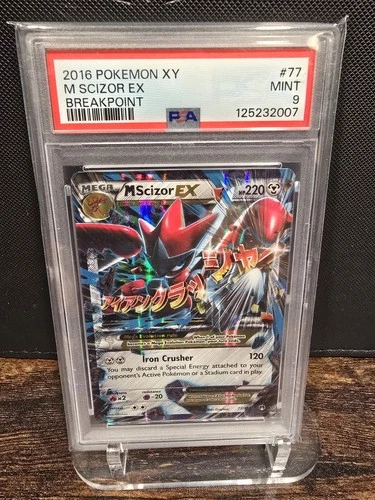 PSA 9 2016 POKEMON XY BREAKPOINT M SCIZOR EX 77