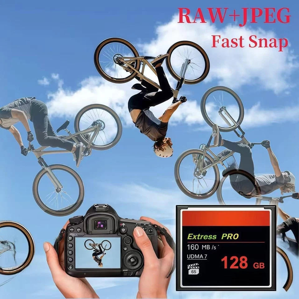 HSANYIUR 128GB CompactFlash Card,UDMA Speed Up to 160MB/s,Original CF Card Camer - Image 4 of 4