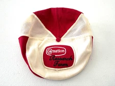 Original  1970s VINTAGE CARNATION RESEARCH FARM MESH Snapback Cap, Hat Rare