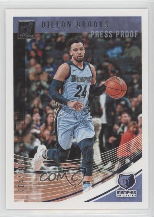 2018-19 Panini Donruss Press Proof Silver 204/349 Dillon Brooks #124 5l1