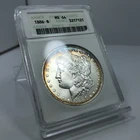 1886 $1 Morgan Silver Dollar ANACS MS64 Soapbox TONED Coin USA MS Old Holder OGH