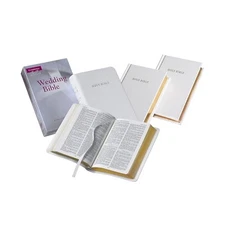 KJV Wedding Bible, Ruby Text Edition, White French M...