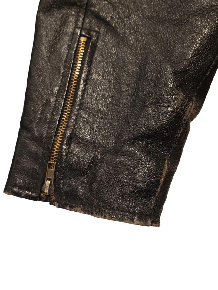 钻石板皮革摩托车夹克 3X Live to Ride Eagle 布贴宽松 — 第 3/4 张图片