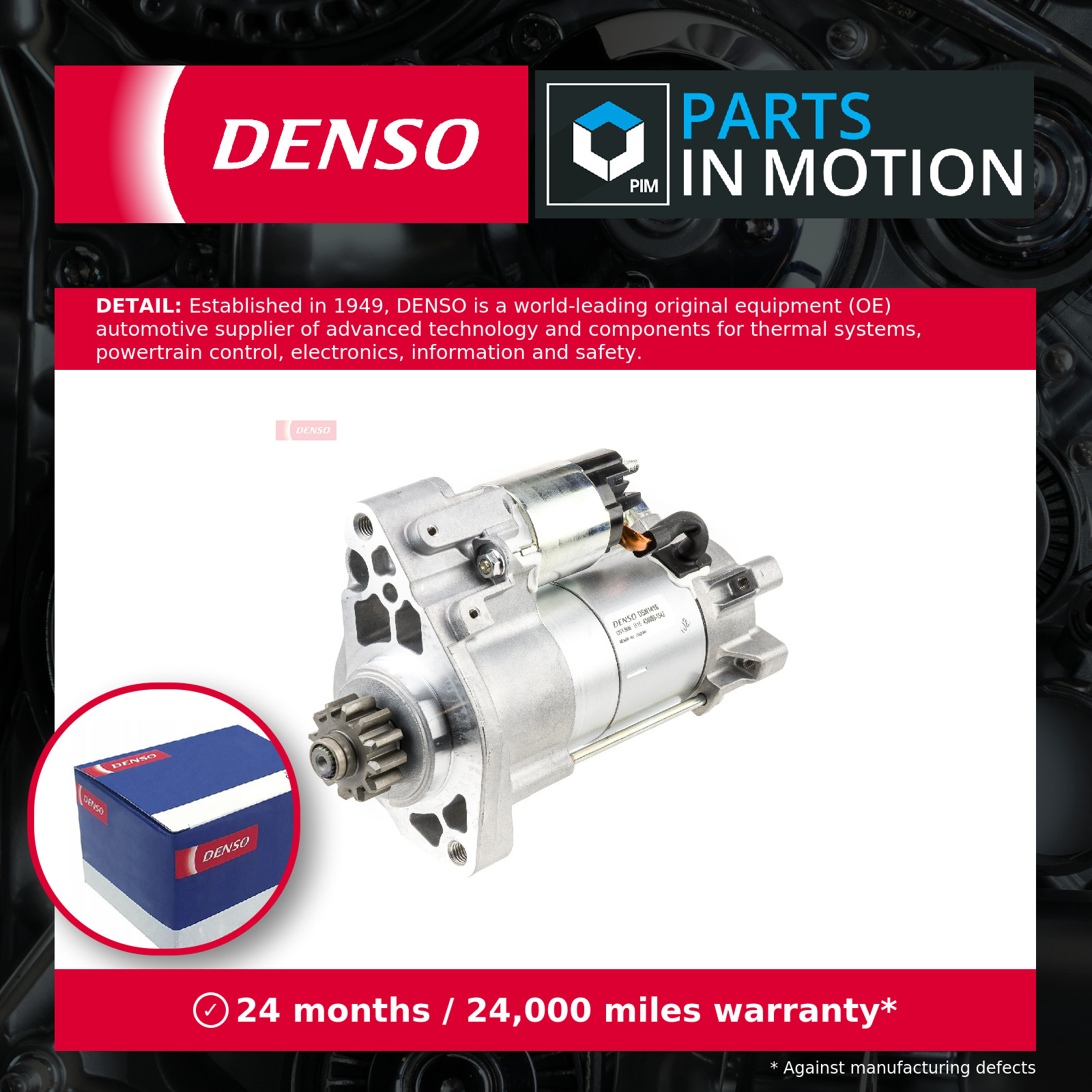 Starter 12V For Land Rover Discovery Range Rover Range Rover Sport DENSO DSN1416 - Image 5