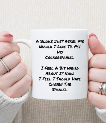 Lustige Cocker Spaniel Tasse | unhöfliches Hundeliebhaber Geschenk | freche schwörende Kaffeetasse | Naug