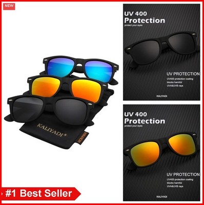 Polarized Sunglasses 3 Pack UV Protection Color Mirror Lens for Men Women