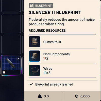 ARC RAIDERS   Blueprint: Silencer II  