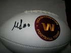 MIKE SAINRISTIL AUTOGRAPHED SIGNED AUTO FOOTBALL WASHINGTON COMMANDERS BECKETT