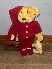 teddy bear plush with lamp and small teddy on hand