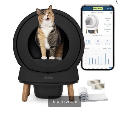 PetSafe ScoopFree SmartSpin Self-Cleaning Automatic Litter Box Health Monitoring