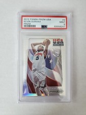 2012-13 KEVIN DURANT PRIZM USA SILVER REFRACTOR PRIZMS SP INSERT PSA 9! CARD #2!