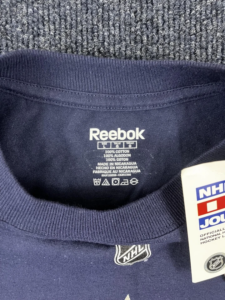 Camisa Chaquetas Columbus Azul Para Hombre Azul Medio NHL Hockey Rick Nash Reebok Algodón Foto 3 de 4