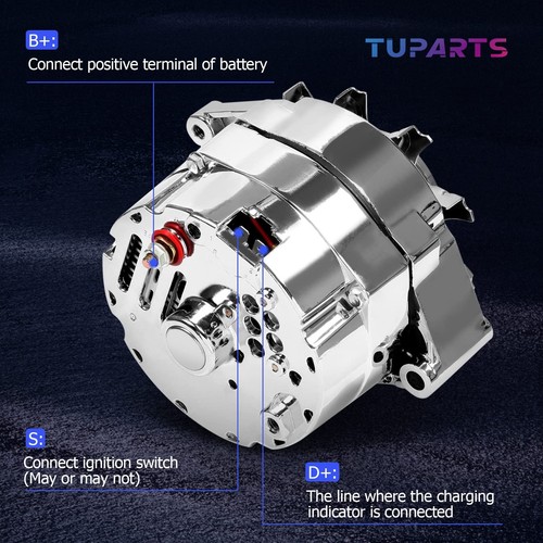 Automotive Alternator Compatible for 120Amp Chrome 1 Wire Self Exciting Stree... - Picture 7 of 7