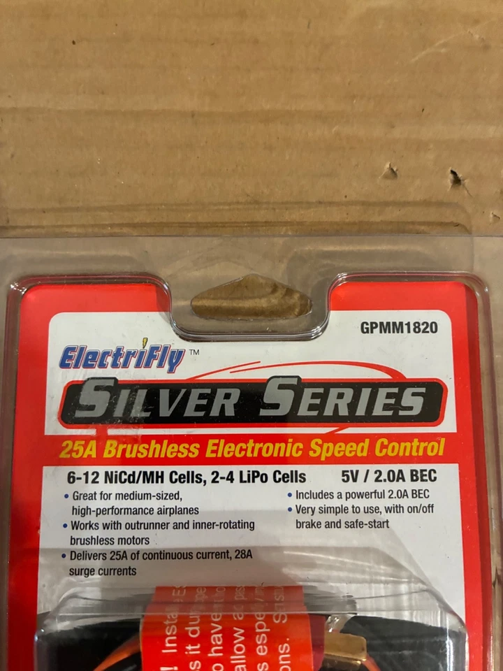 GPMM 1820 ElectriFly Silver Series 25A Brushless Electronic Speed Controller - Image 2 of 3