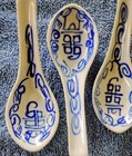 SET OF 4 BLUE DOUBLE HAPPINESS PORCELAIN SPOONS Excellent Condition Chinese  — photo 6